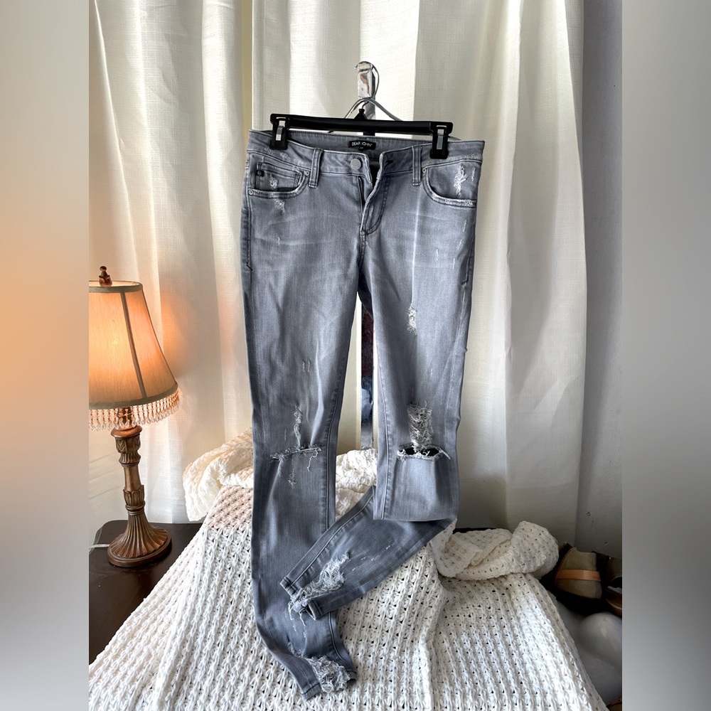 Dear John light gray women’s comfort skinny jeans size 28